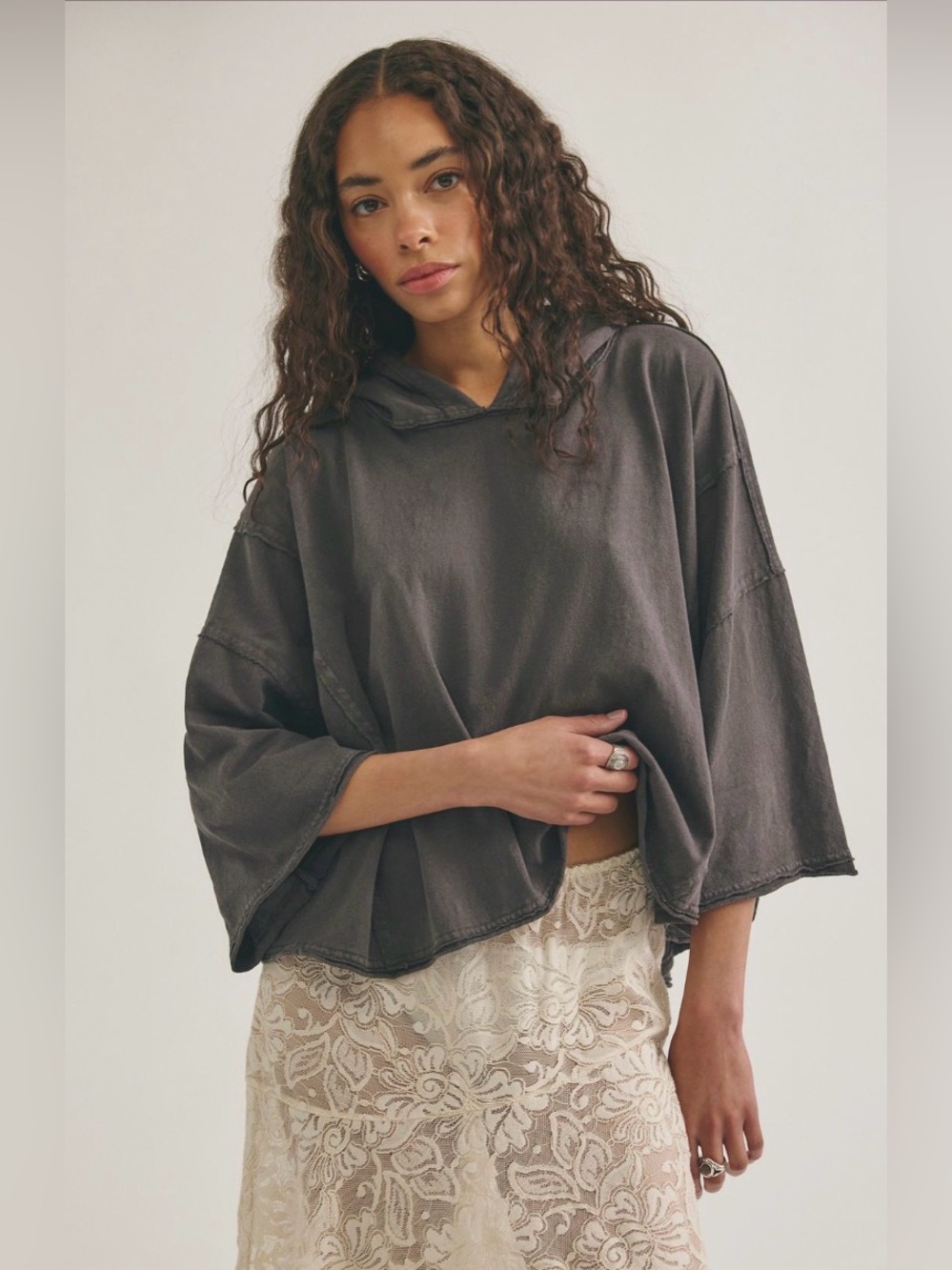 FREE PEOPLE We The Free Come And Go Hoodie Pullover